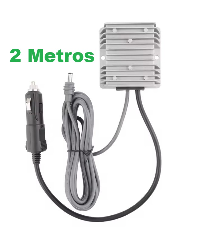 AMPLIFICADOR DE VOLTAJE CIGARRERA CABLE DE 2 MT